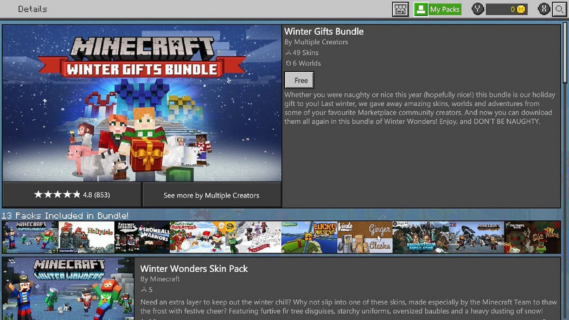 The Minecraft Marketplace makes downloading addons as easy as ever (Image via Mojang)