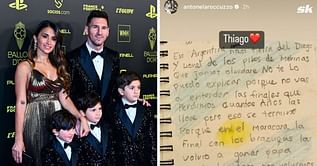 Lionel Messi's 10-year-old son Thiago pens lyrics of famous Argentina song to support his father ahead of the FIFA World Cup final