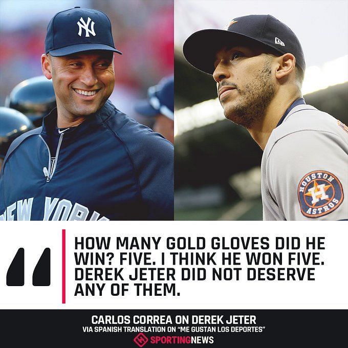 Derek Jeter shrugs off Carlos Correa jab over Gold Gloves: 'Doesn't even  warrant a response