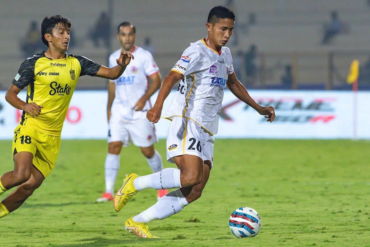 Haokip failed to score a goal today (Image courtesy: ISL Media)