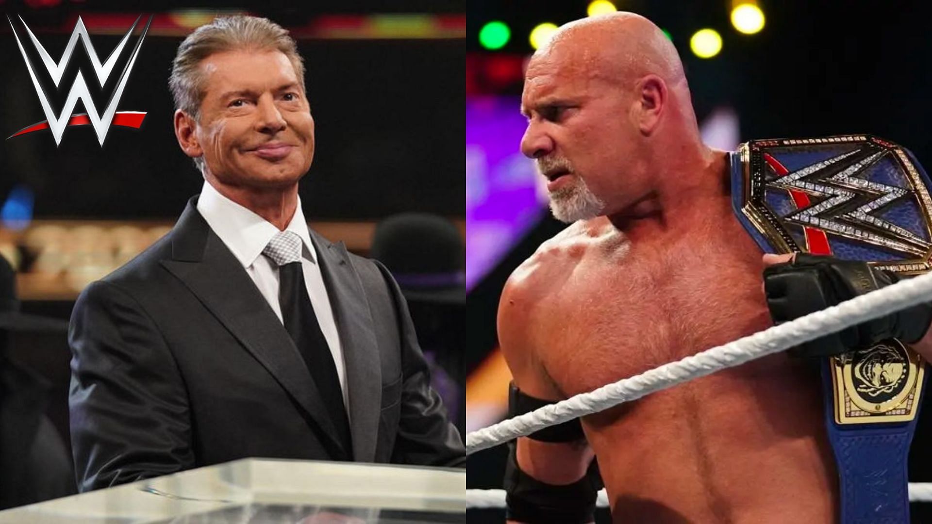 Vince McMahon (left), Goldberg (right)