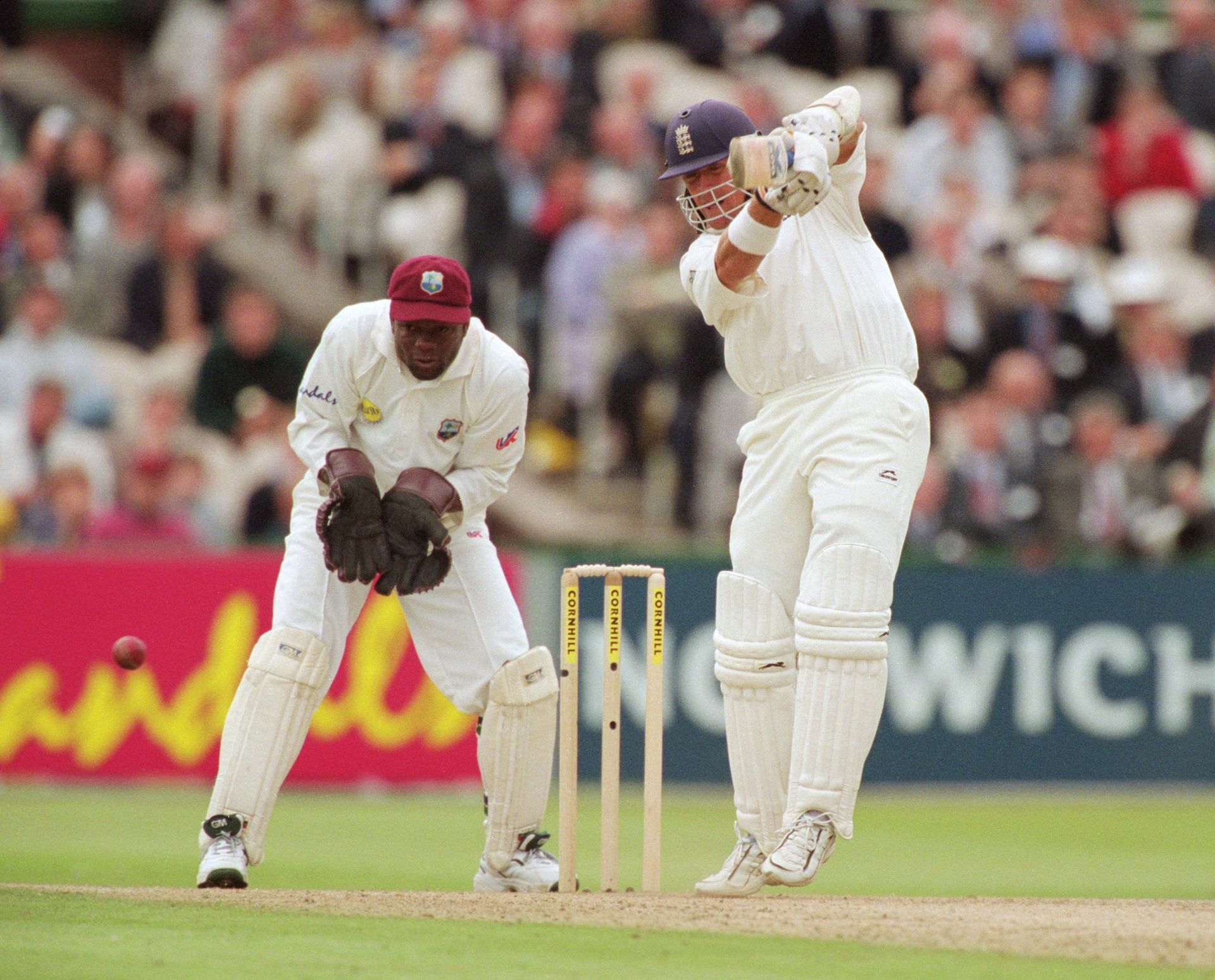 Alec Stewart during his century in Manchester in August 2000. Pic: Getty Images