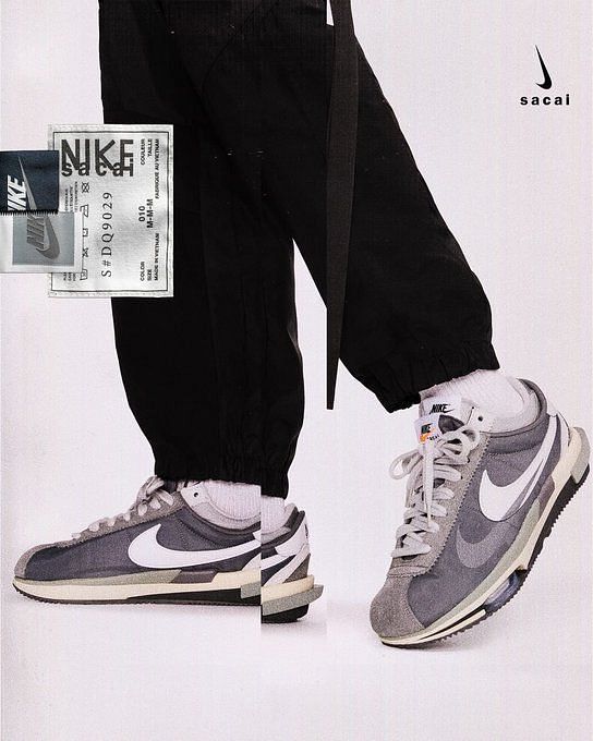 Sacai: When will be Sacai x Nike Cortez Zoom “Iron Grey” shoes be