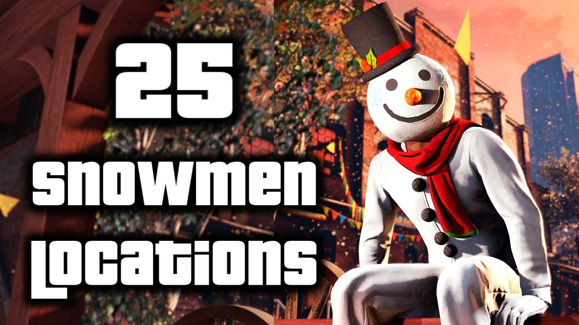 A brief about all 25 GTA Online Snowmen collectibles available during the Festive Surprise event (Image via Sportskeeda)