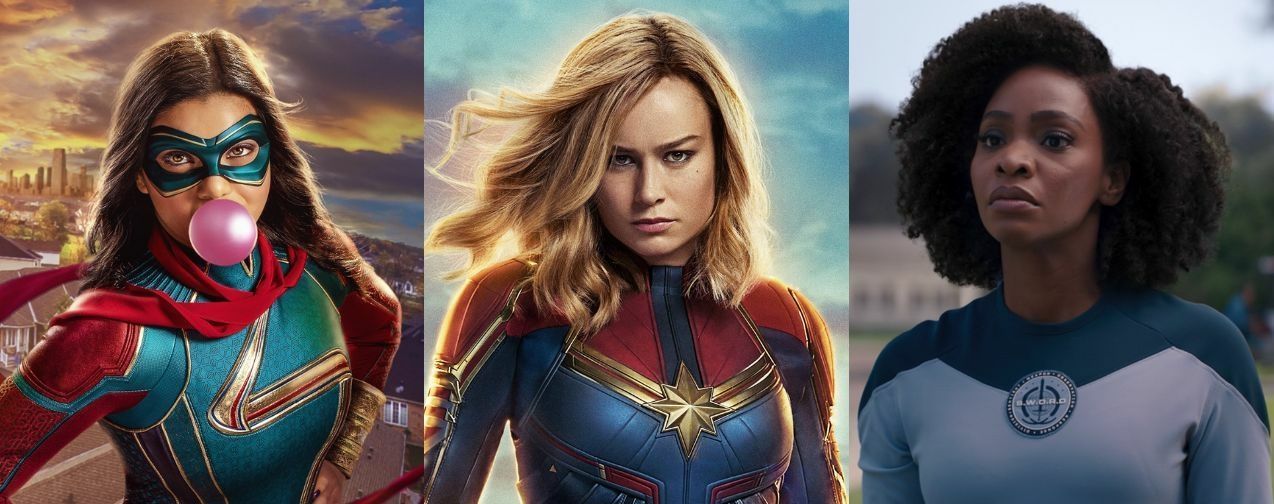 Captain Marvel, Ms. Marvel, and Spectrum (Images via Marvel)