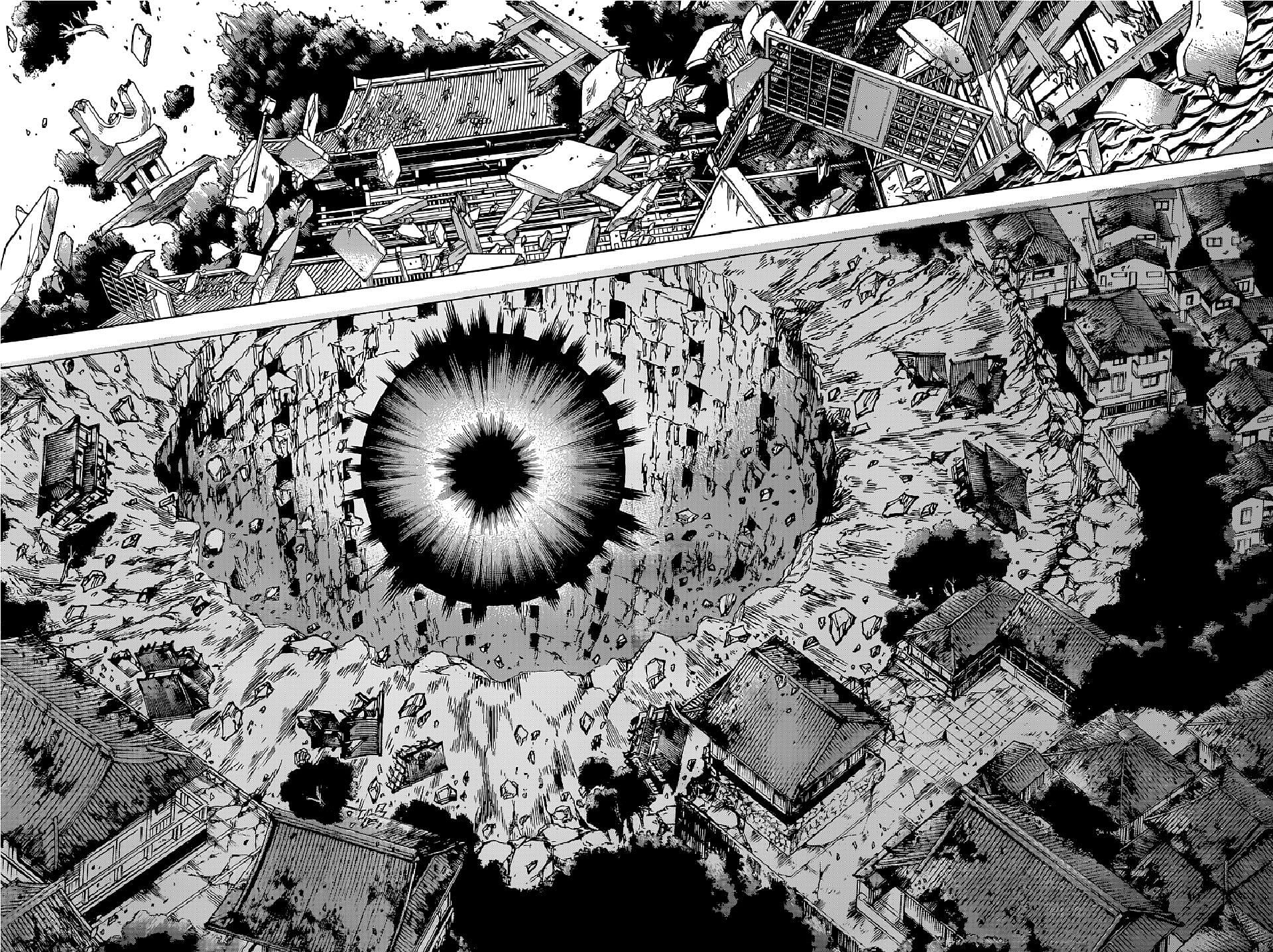 Yuki creates a Black Hole (Image via Gege Akutami/Shueisha)