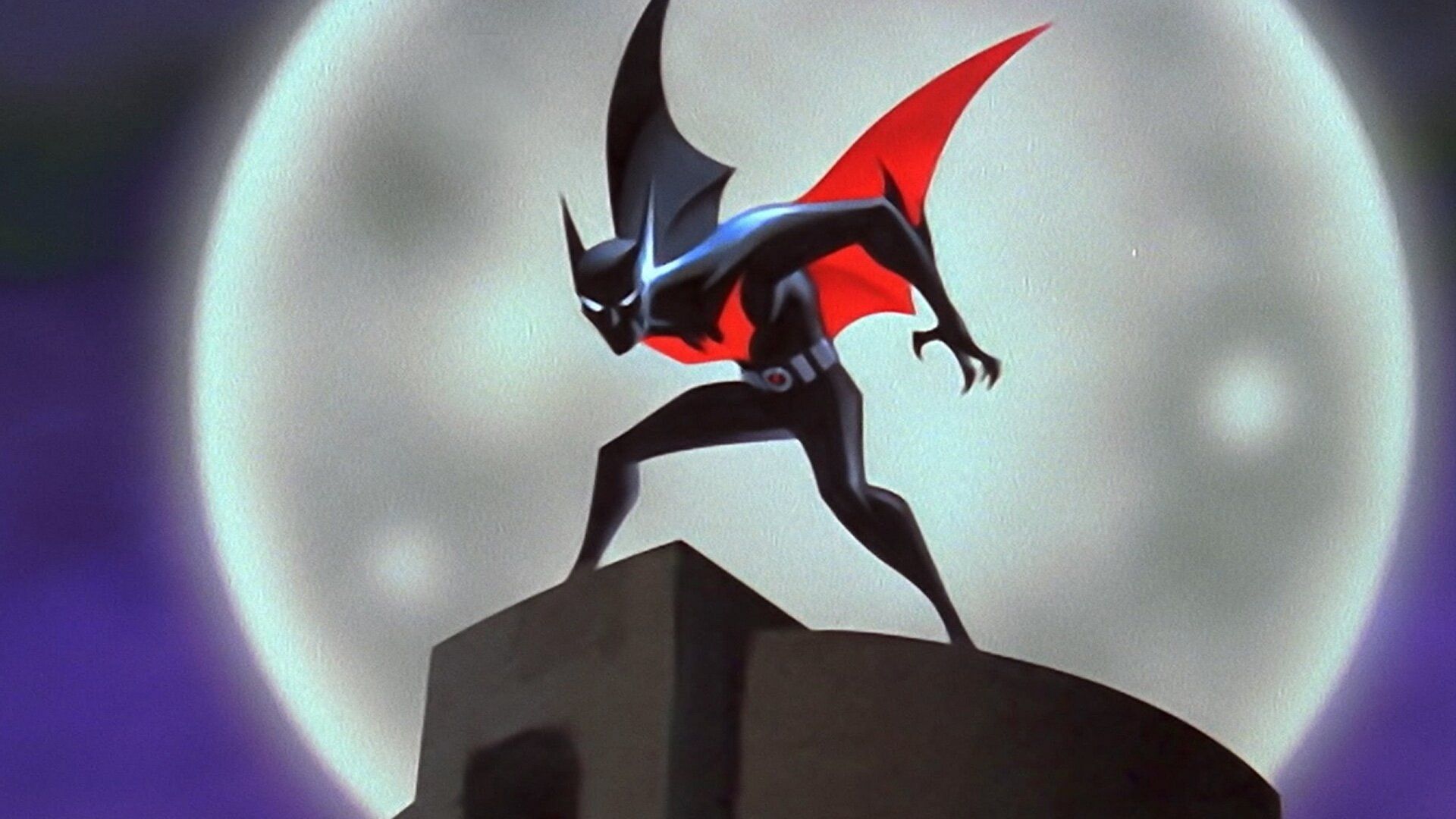 Terry McGinnis/Batman in the opening of Batman Beyond (image via DC/Warner Bros. Animation)