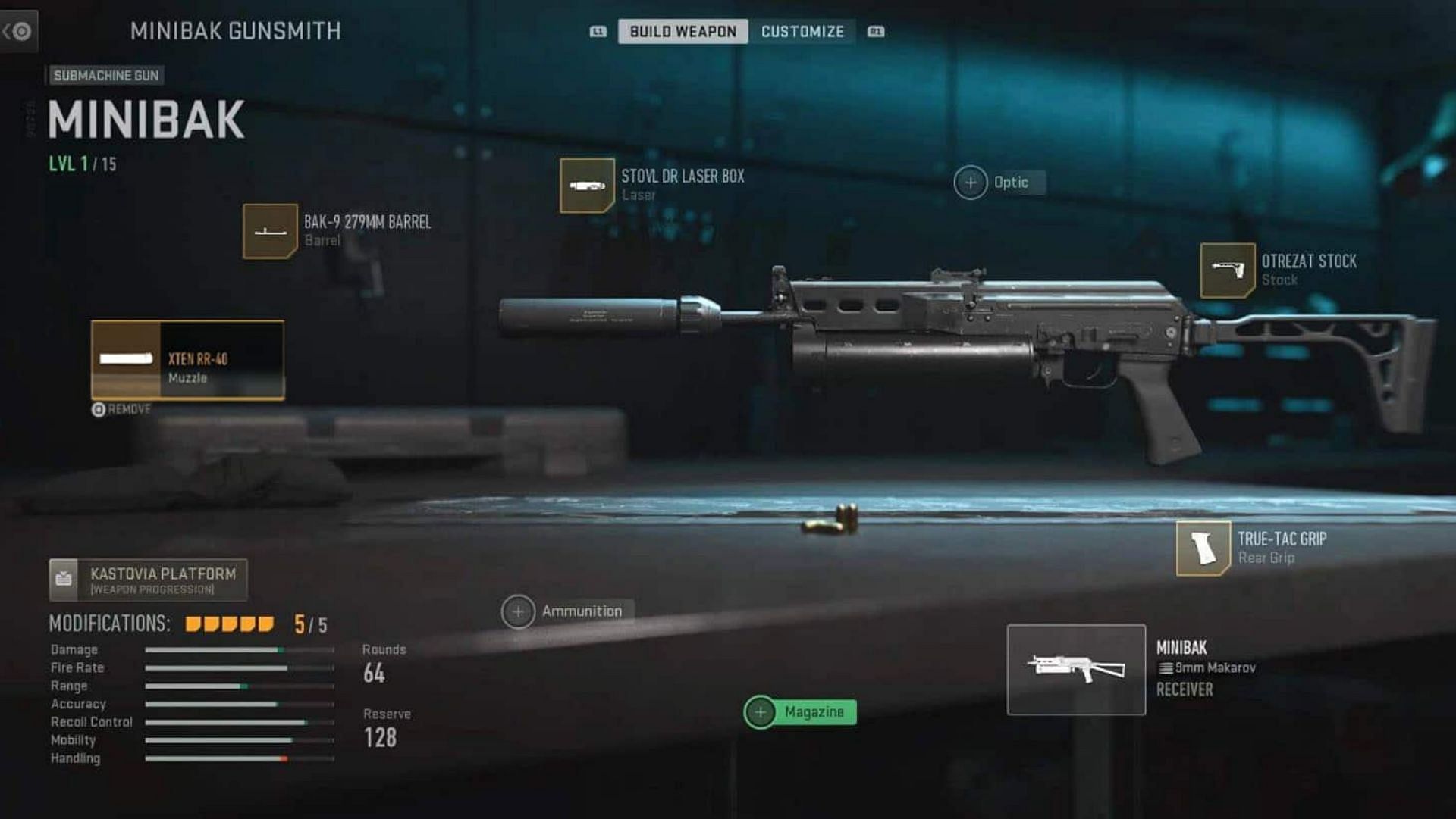 Minibak loadout in MW2 (Image via Activision)