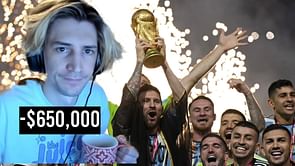 xQc loses about half a million dollars betting on FIFA World Cup Finals in favor of France