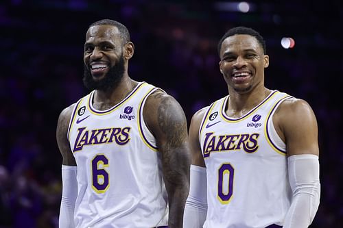 LA Lakers stars LeBron James and Russell Westbrook.