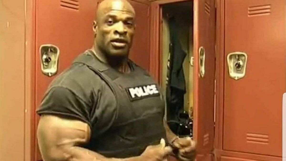 Ronnie Coleman wearing his police gear (Image via Twitter)