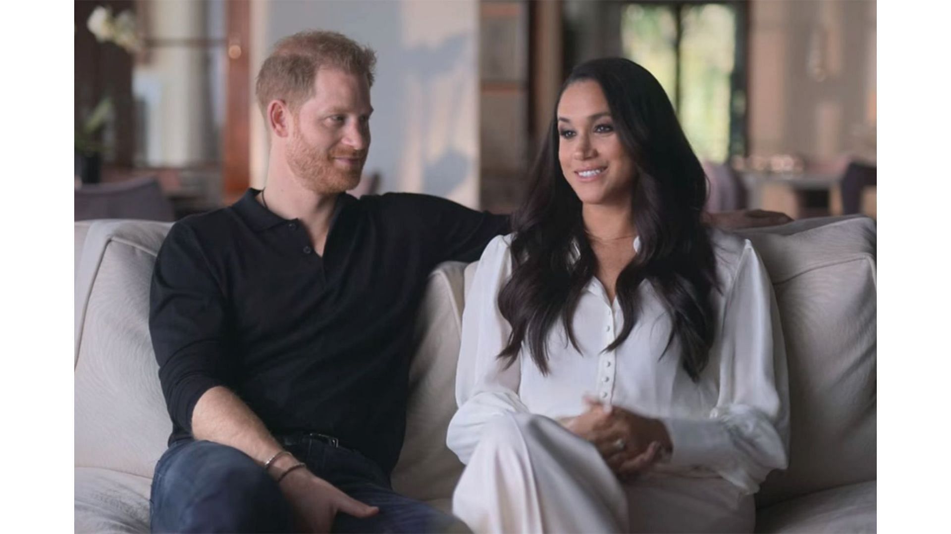 Prince Harry and Meghan Markle in the documentary (Image via Netflix)