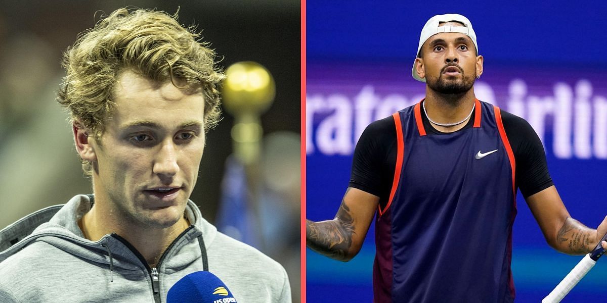 Casper Ruud (L) and Nick Kyrgios