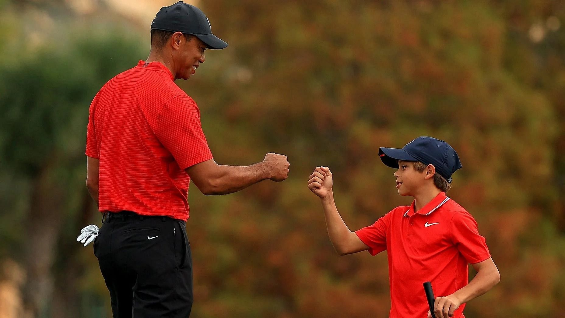 Tiger will be teaming up with his son Charlie for the PNC Championship (Image via Getty)