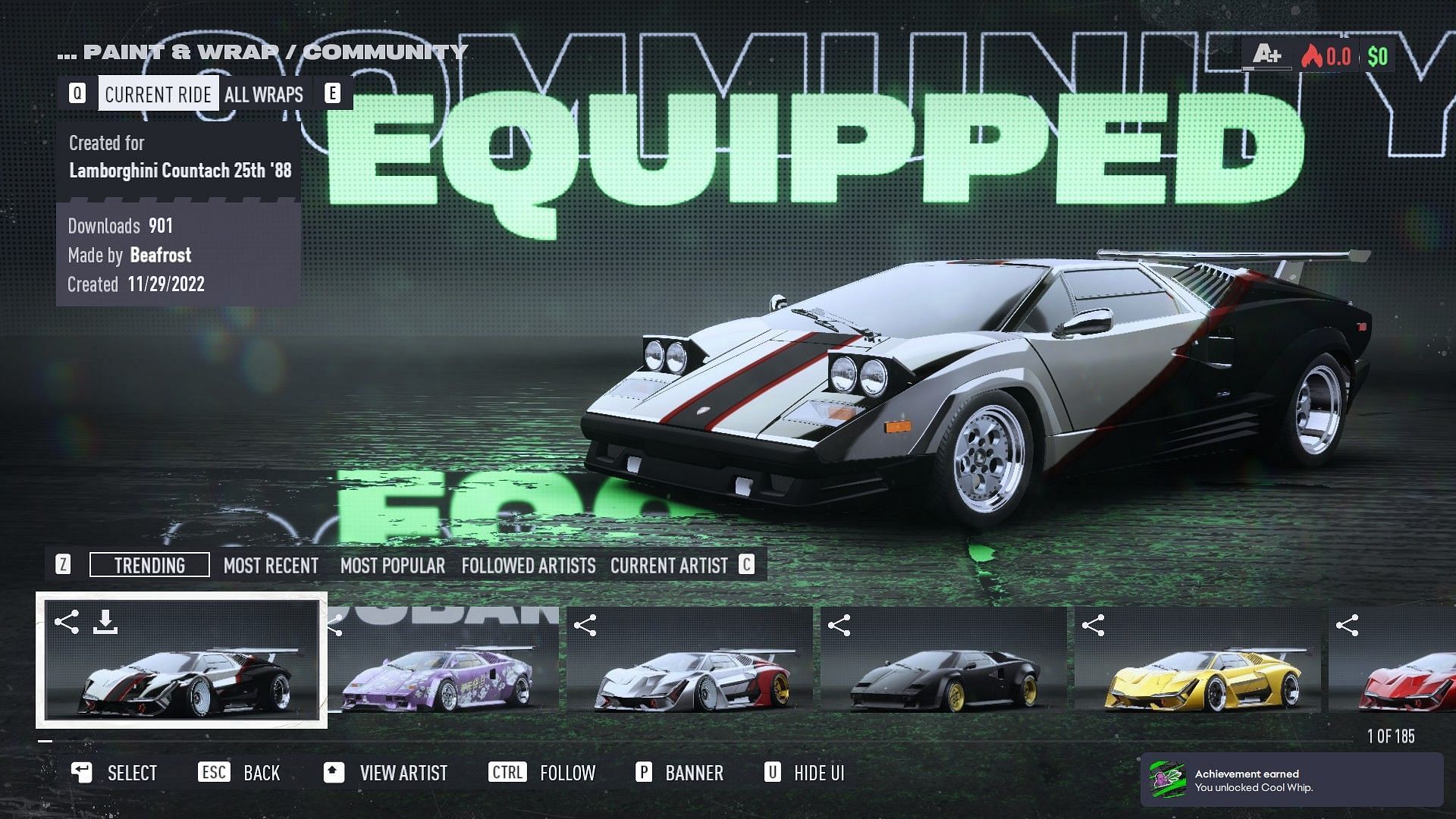 Community liveries are back in Need for Speed Unbound (Image via Criterion Games, Electronic Arts)