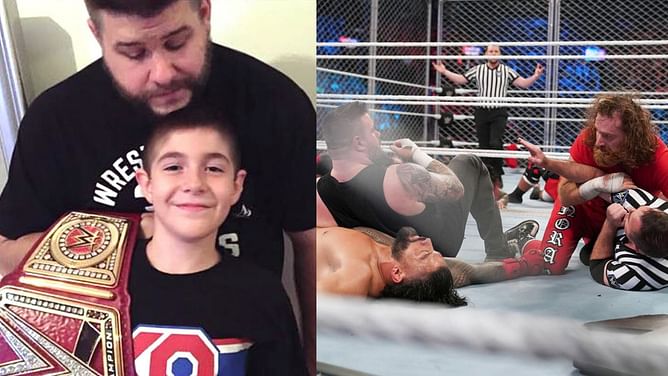 [Photo] Kevin Owens' son looks bigger than him in recent backstage photo with 38-year-old Bloodline member