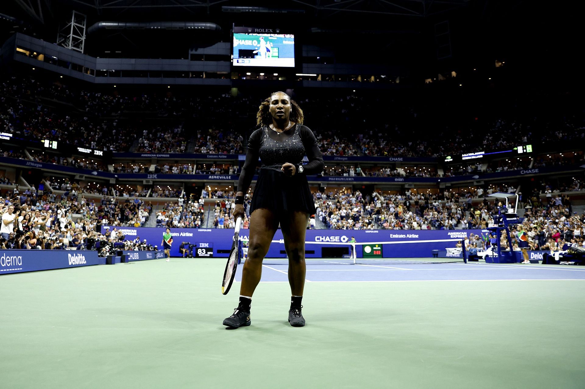 Serena Williams in action at the US Open