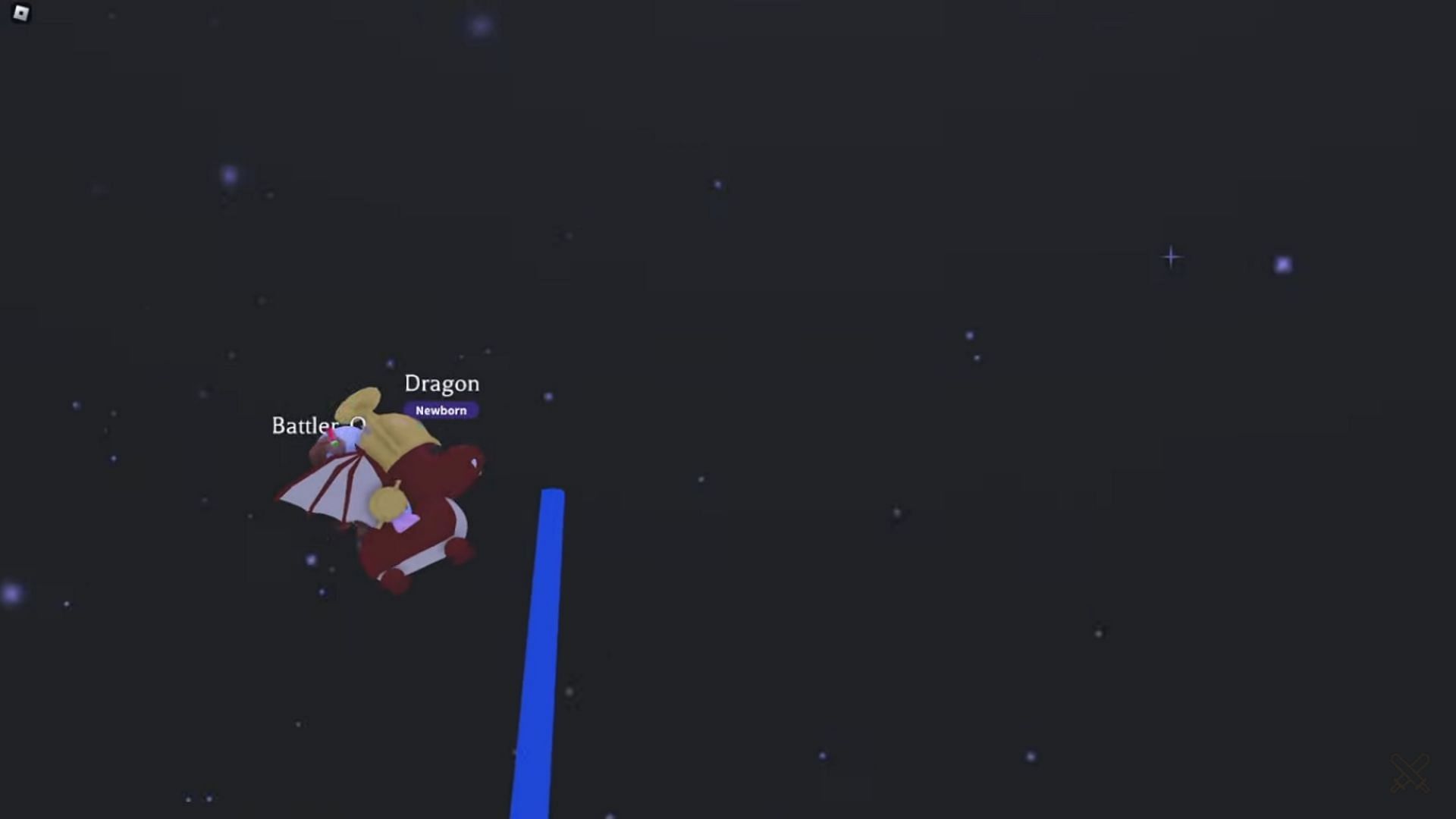 Belle equipping the RB Battles Trophy Hat on her pet (Image via Roblox Battles YouTube)
