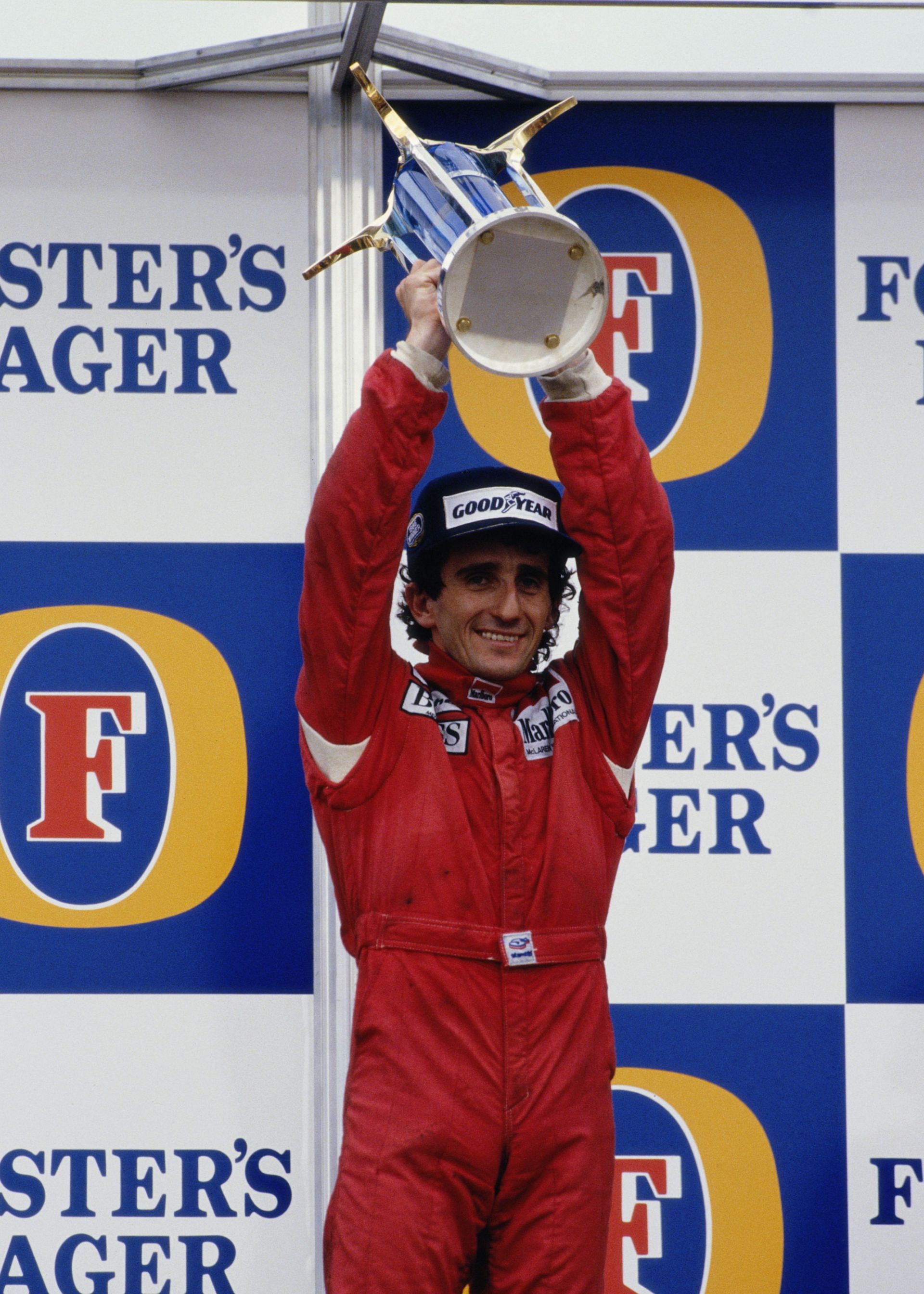Alain Prost wins the Grand Prix of Australia (Photo by Roger Gould/Getty Images)