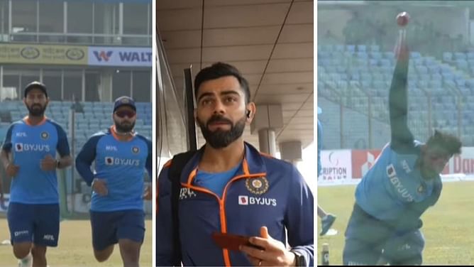 [Watch] Team India hit the ground running in their final nets session before 1st Test vs Bangladesh