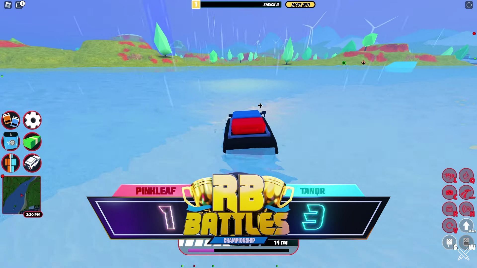TanqR after winning the round (Image via Roblox Battles/YouTube)