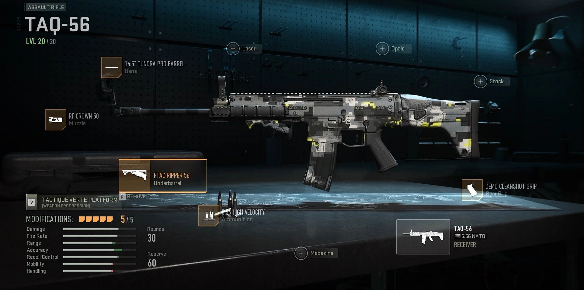 TAQ-56 Loadout in MW2 (Image via Activision)