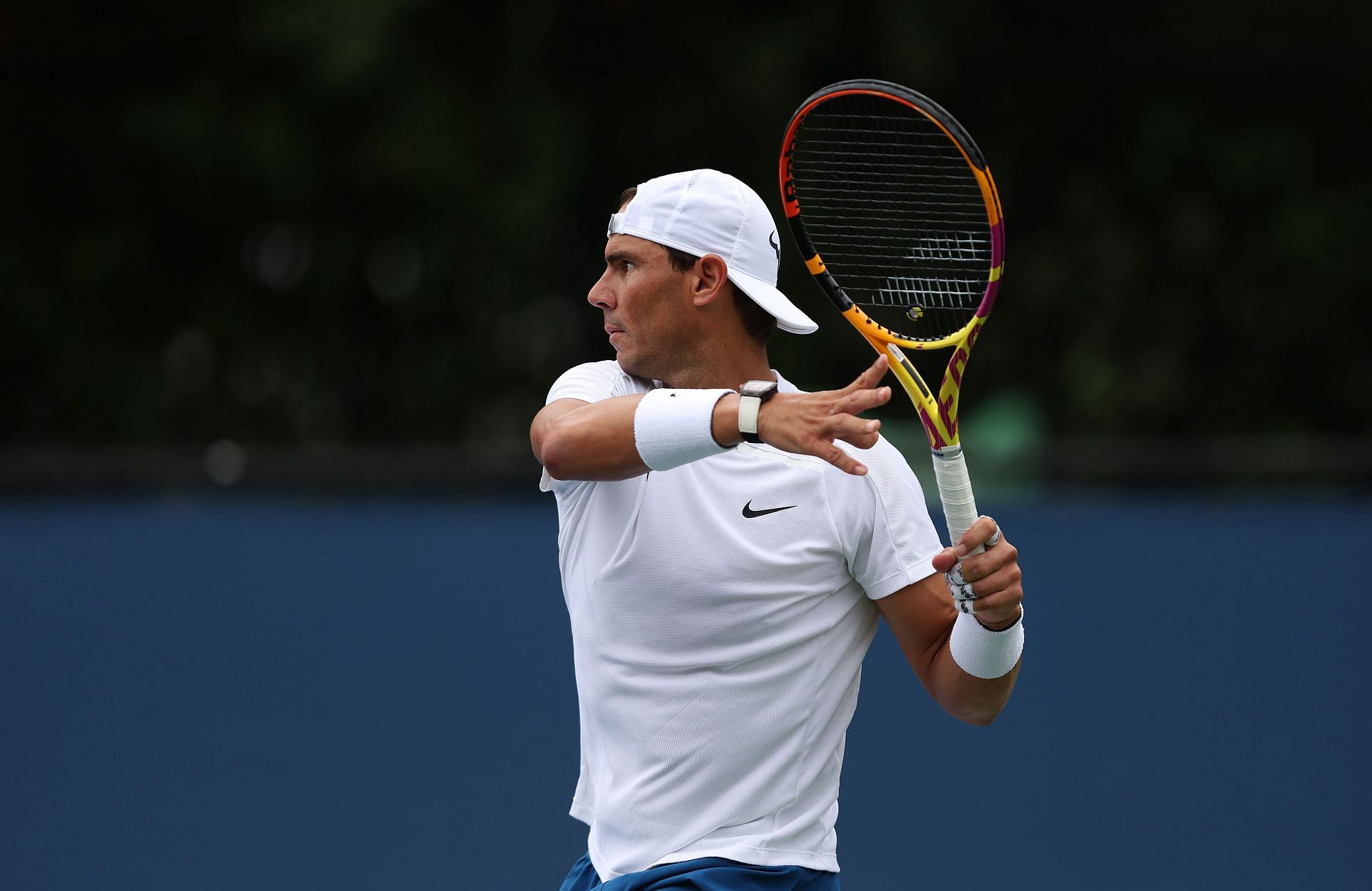 Rafael Nadal training ahead of the 2022 US Open
