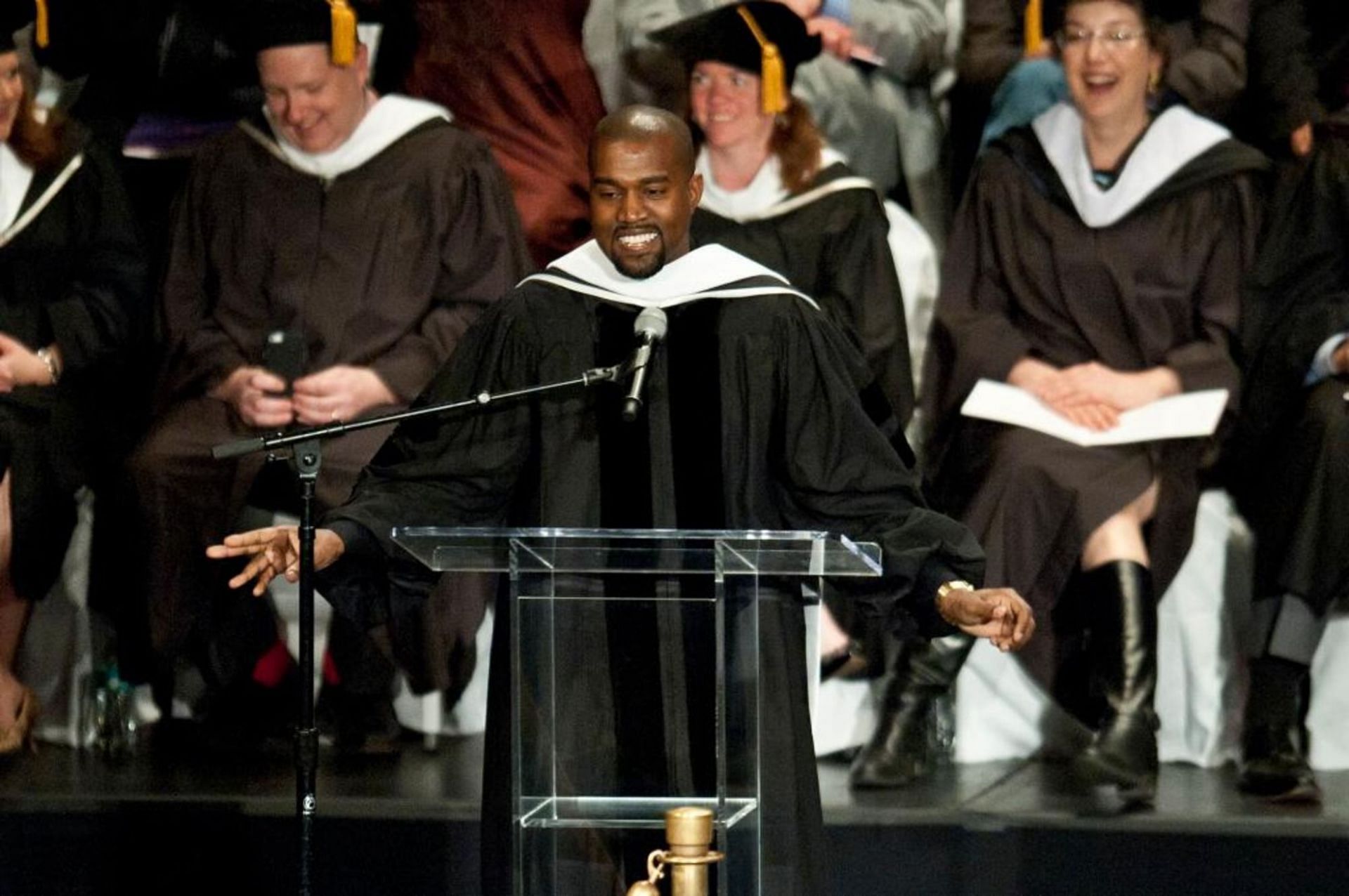 The rapper was honored with the degree in 2015 (Image via Getty Images)