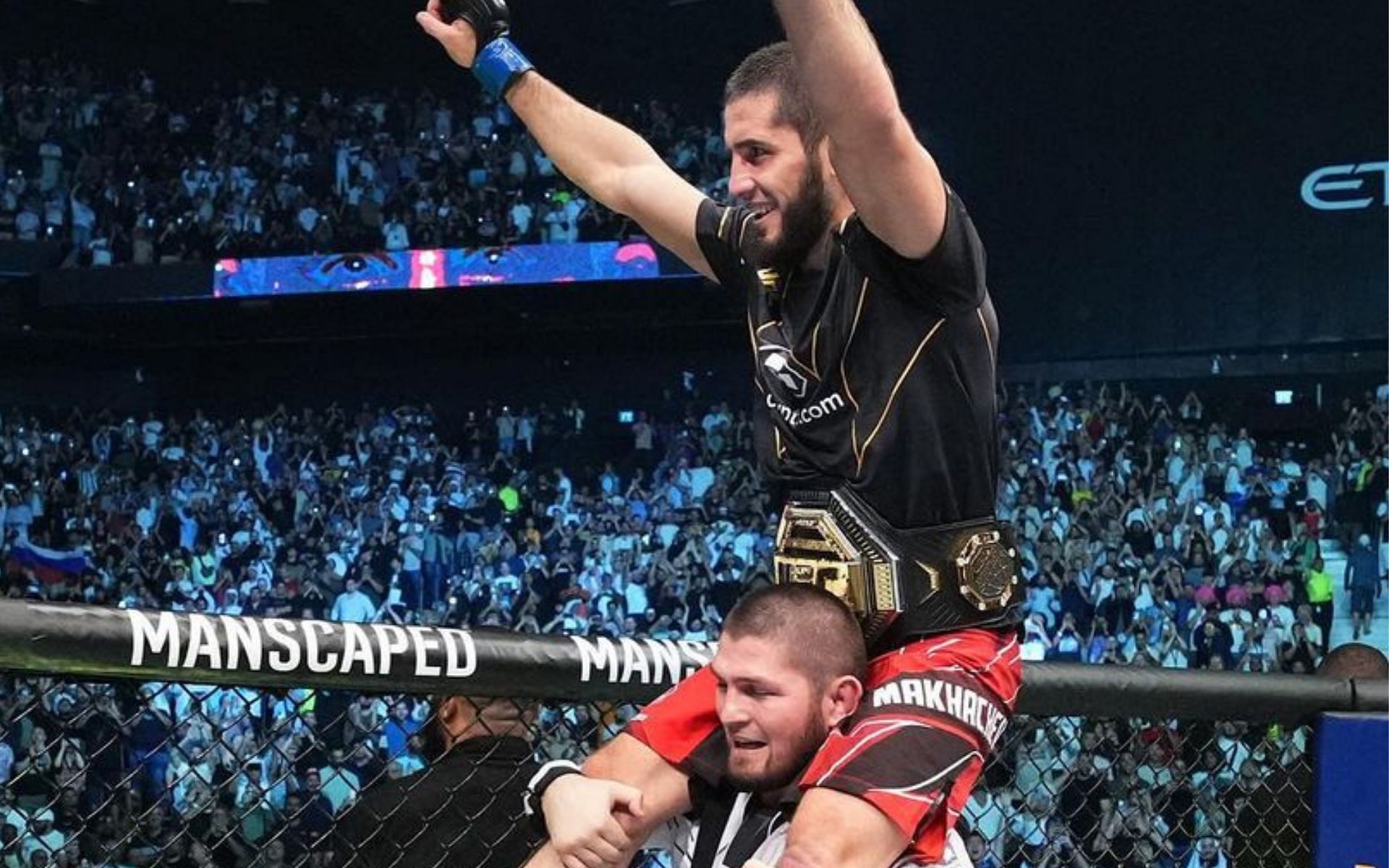 Khabib Nurmagomedov and Islam Makhachev [Image courtesy: @khabib_nurmagomedov on Instagram]