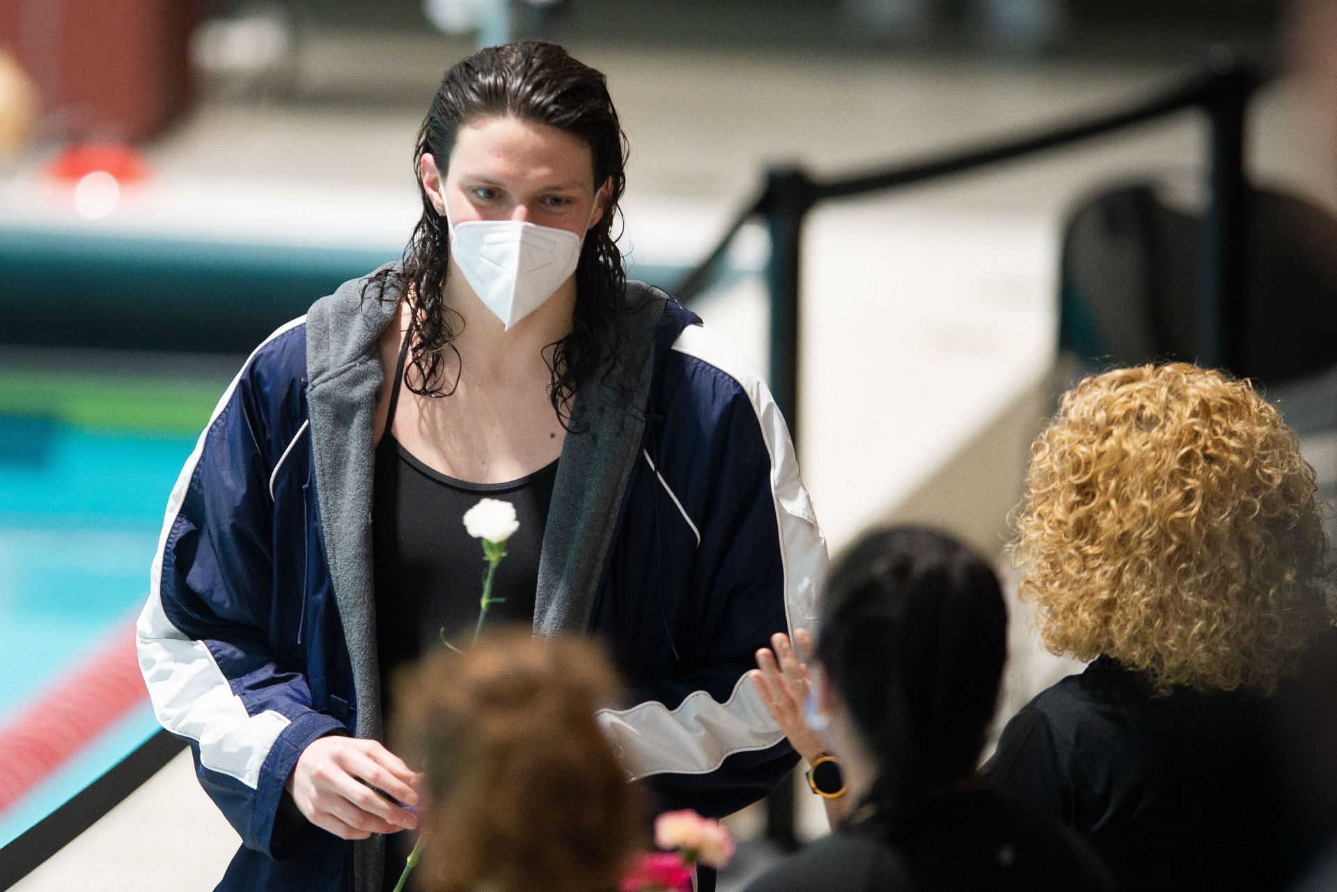 Thomas at the 2022 Ivy League Women&#039;s Swimming and Diving Championships (Photo by Kathryn Riley/Getty Images)