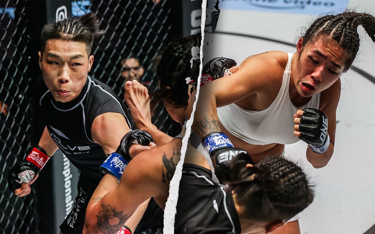 Xiong Jing Nan (Left) vs Angela Lee (Right) met in a trilogy fight at ONE on Prime Video 2