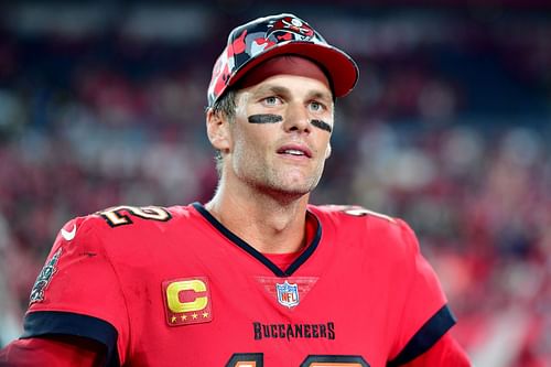 Tom Brady at the New Orleans Saints v Tampa Bay Buccaneers game