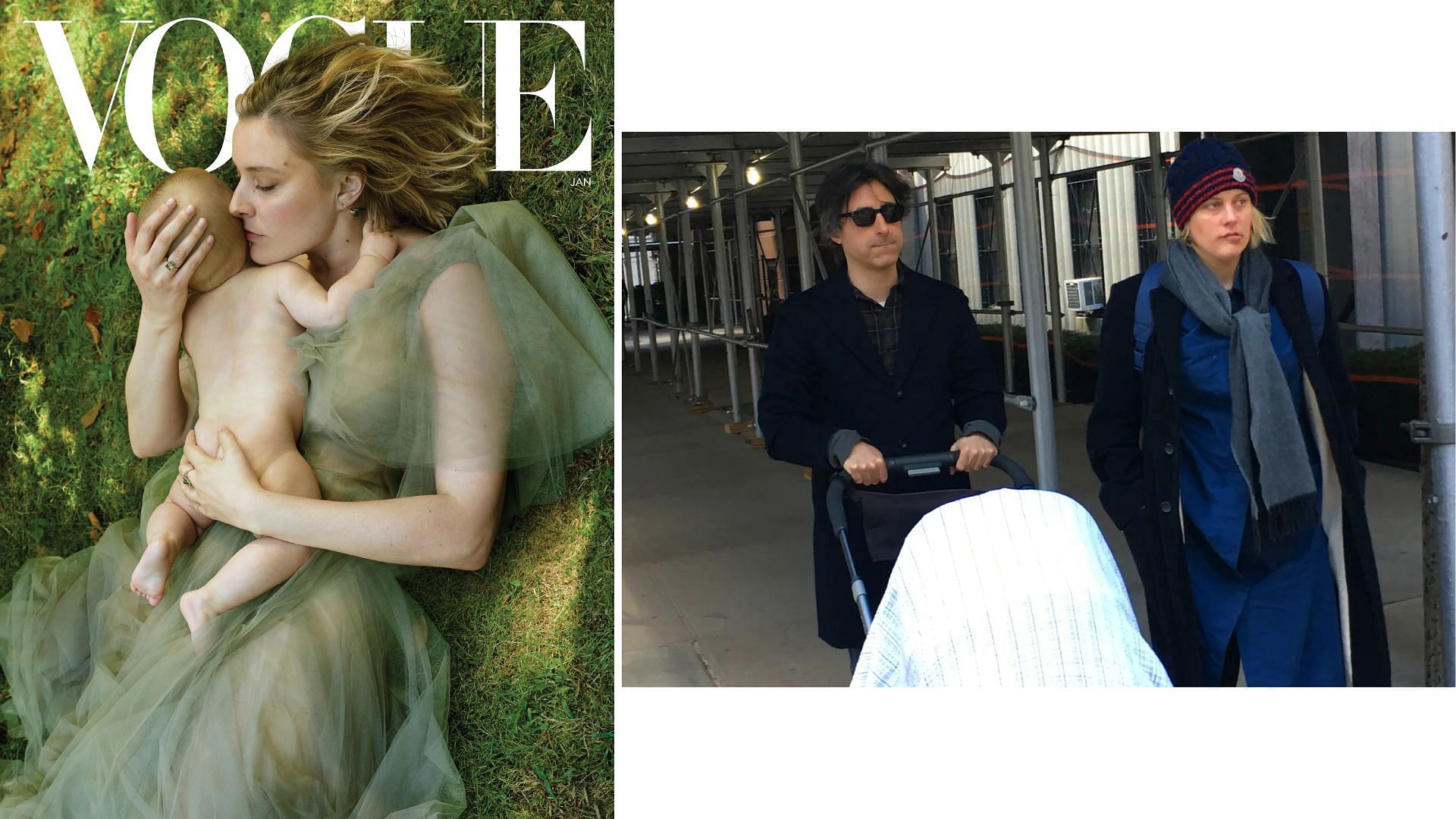 Greta posed with her then 6 month old for Vogue Magazine&#039;s cover (Image via Getty/ For Vogue Annie Leibovitz)