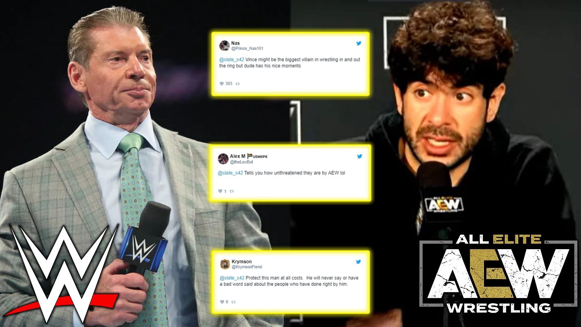 Vince McMahon (Left), Tony Khan (Right).