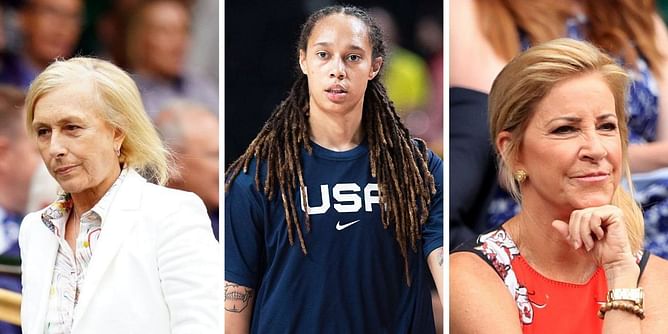 Chris Evert and Martina Navratilova praise WNBA star Brittney Griner for expressing solidarity with US' spying-accused Paul Whelan