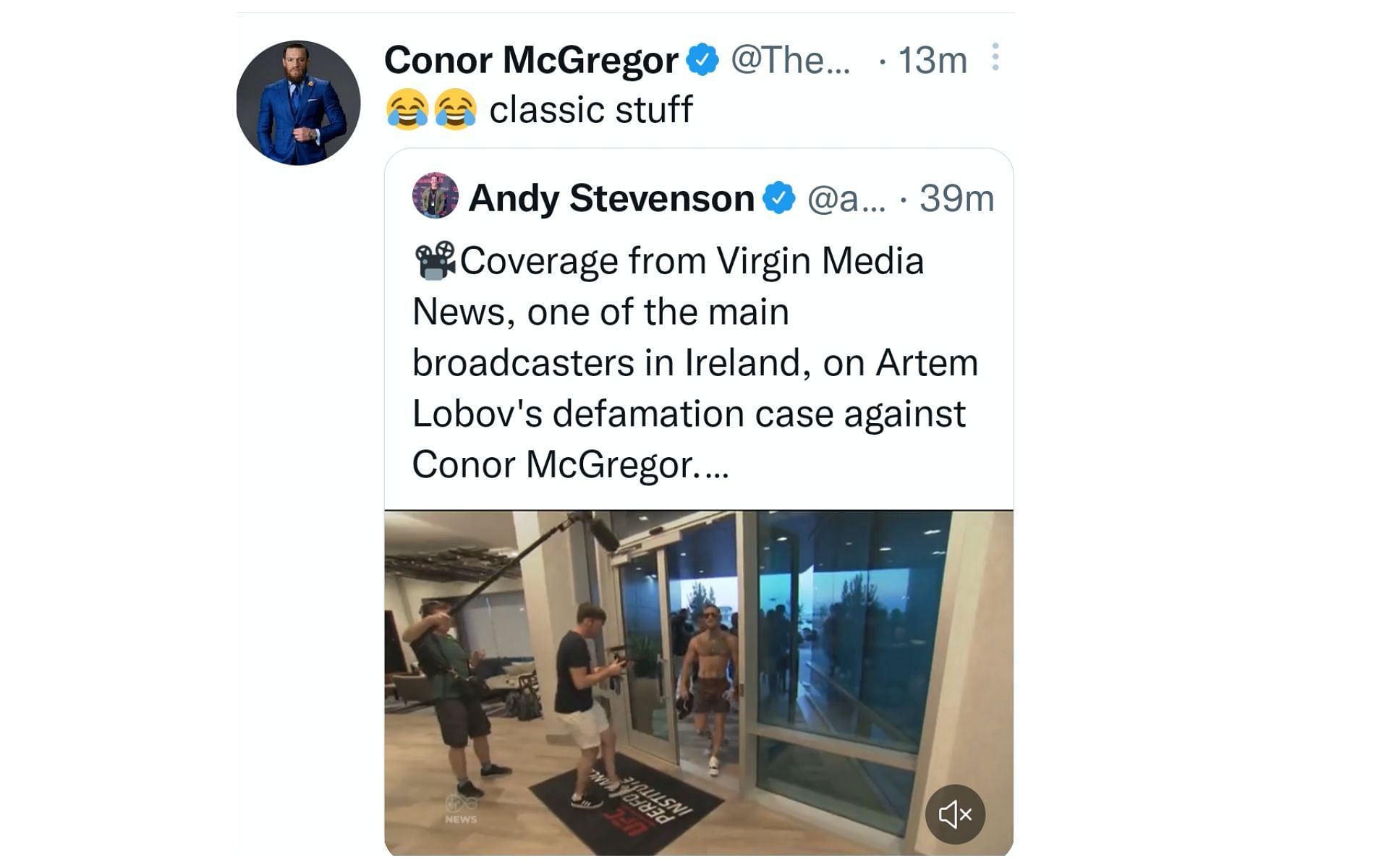 Screenshot from @TheNotoriousMMA on Twitter