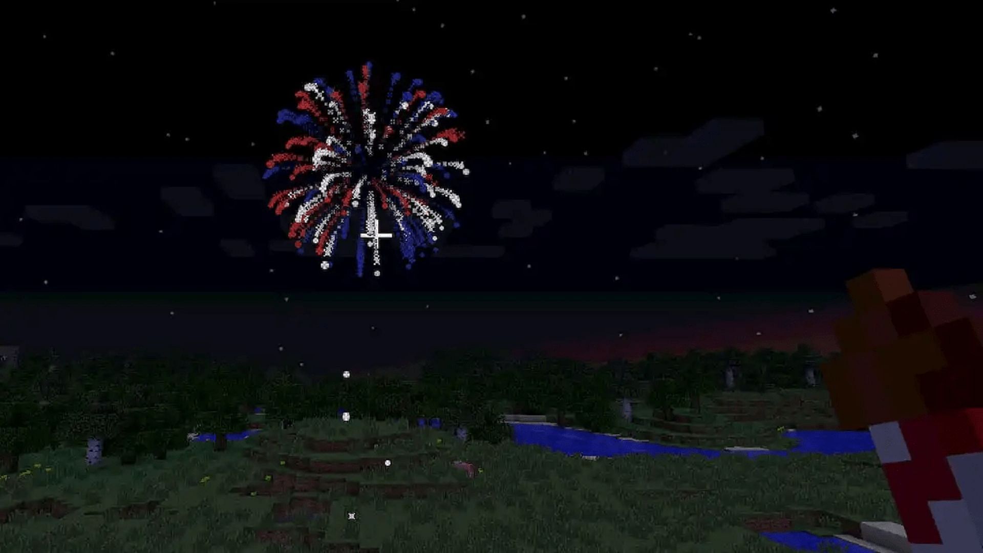 Fireworks can be used to deal damage (Image via Mojang)