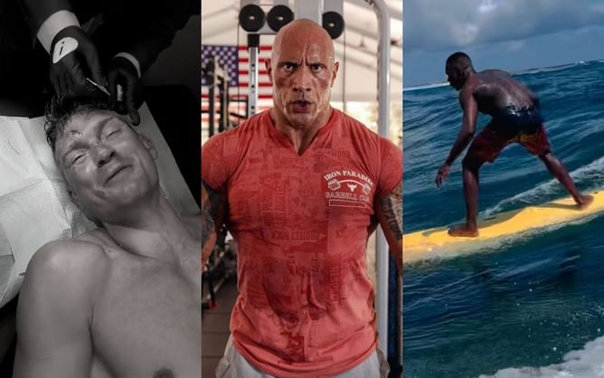 MMA News Roundup: Graphic video shows 'Wonderboy' getting ugly cuts stitched up, Joe Rogan claims 'The Rock' uses steroids, Israel Adesanya is learning a new sport after UFC title loss