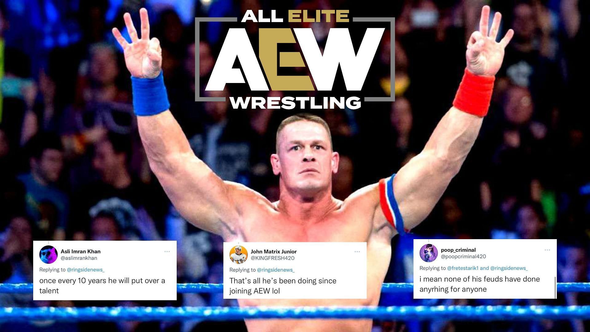 Twitter believes an AEW star shares a similar trait to John Cena