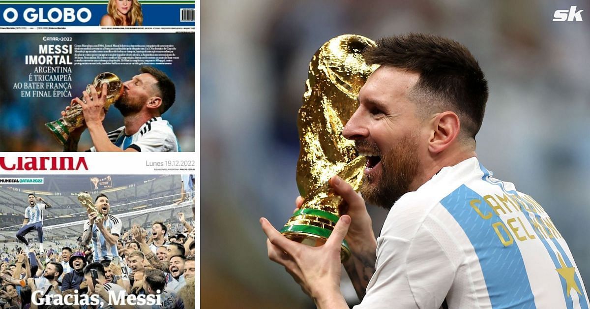 PLACAR WORLD CUP 2022 = ARGENTINA CHAMPION Messi Qatar Brazil Football  Magazine