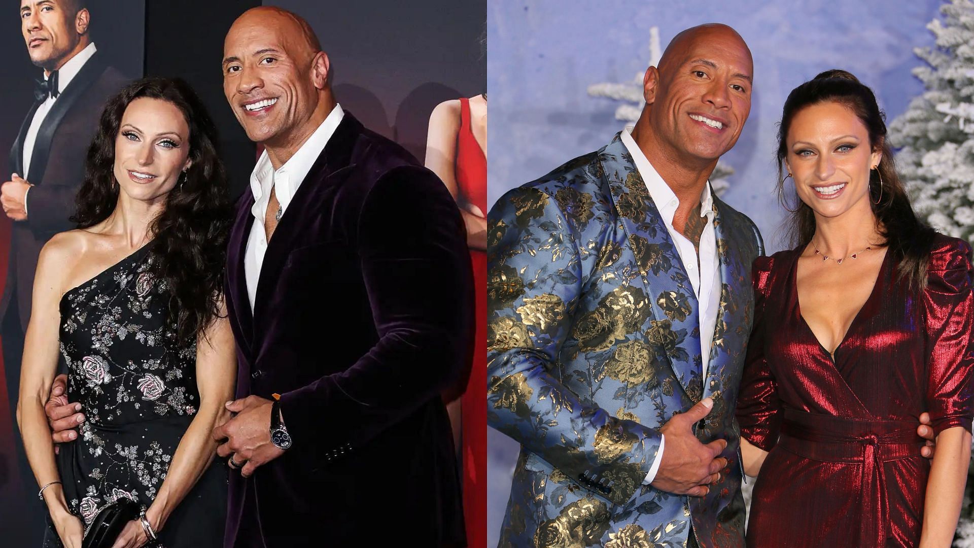 Hollywood actor Dwayne Johnson with his singer/song-writer wife Lauren Hashian