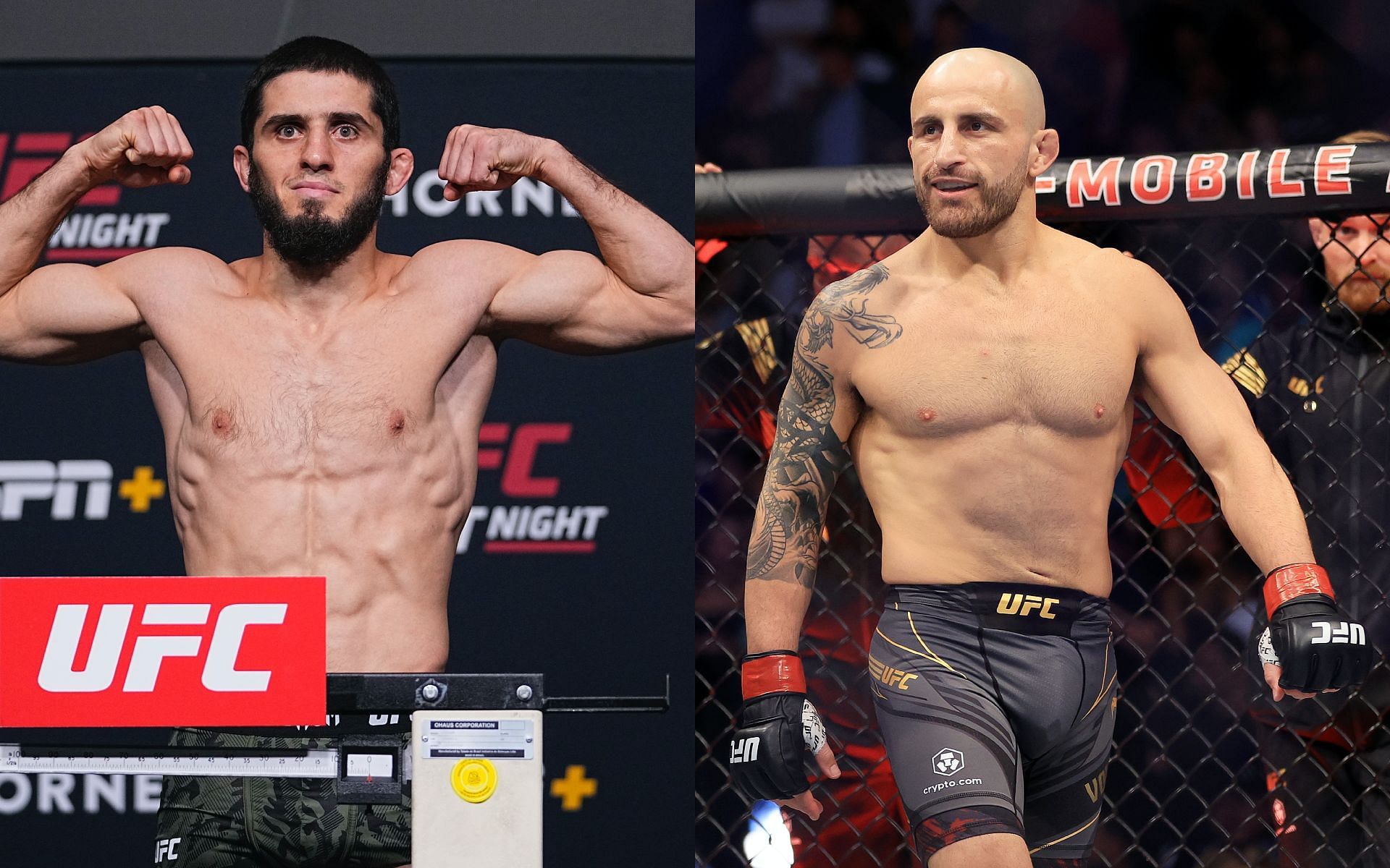 Islam Makhachev (left) and Alexander Volkanovski (right) [Image Courtesy: Getty Images]