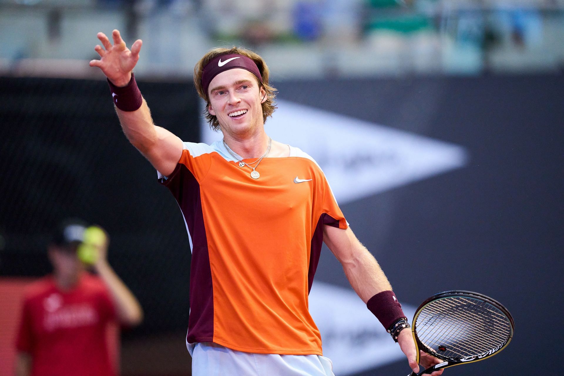 Andrey Rublev at the 2022 Gijon Open.