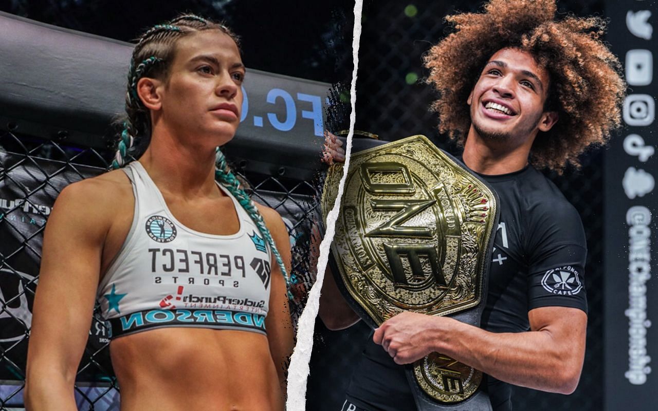 (left) ONE atomweight contender Alyse Anderson and (right) BJJ wizard Kade Ruotolo [Credit: ONE Championship]