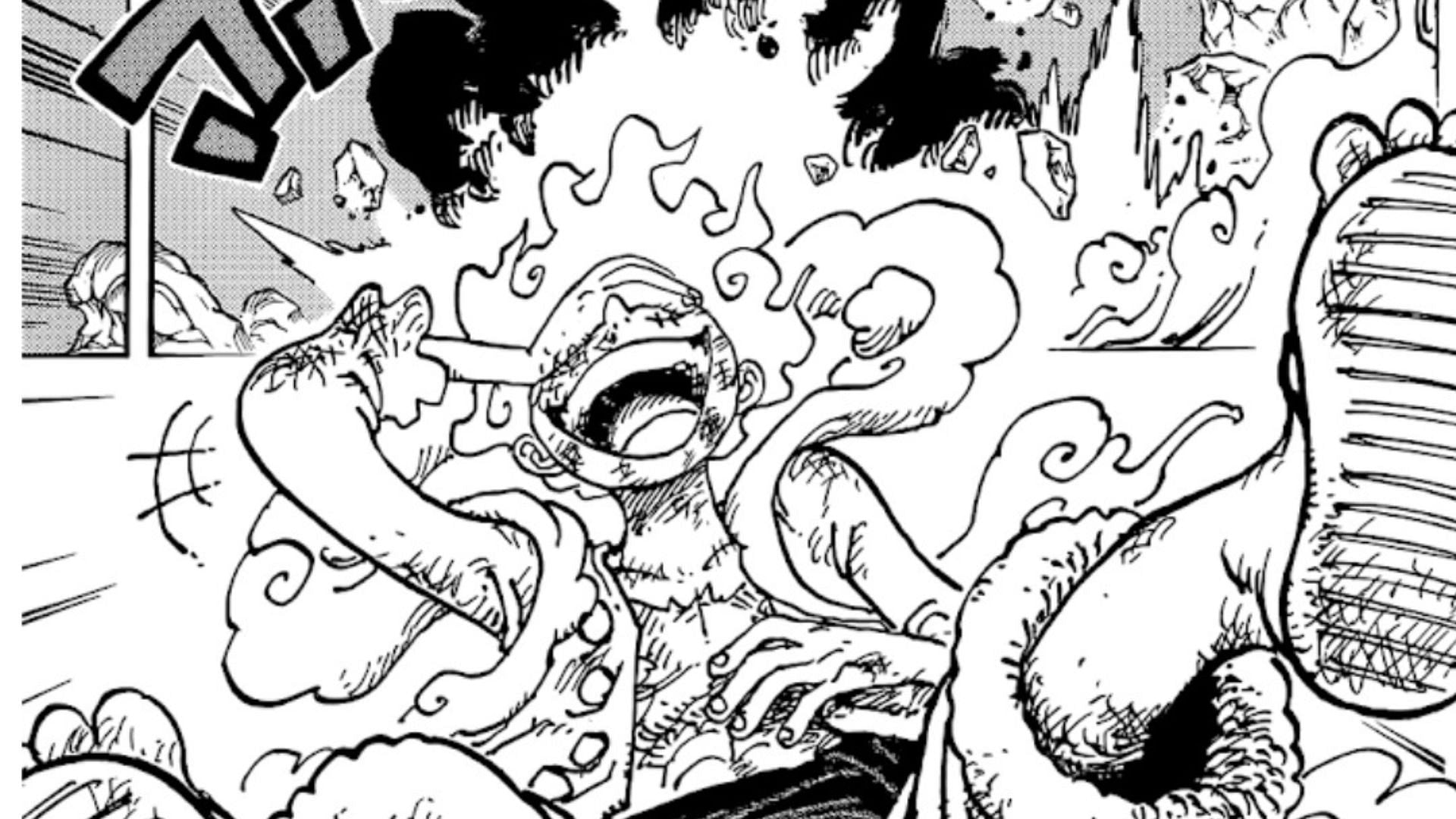 One Piece manga panel  One piece manga, Luffy gear 5, One piece gear 5