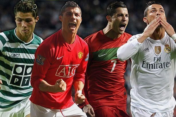 Cristiano Ronaldo at his current and former clubs | Poster