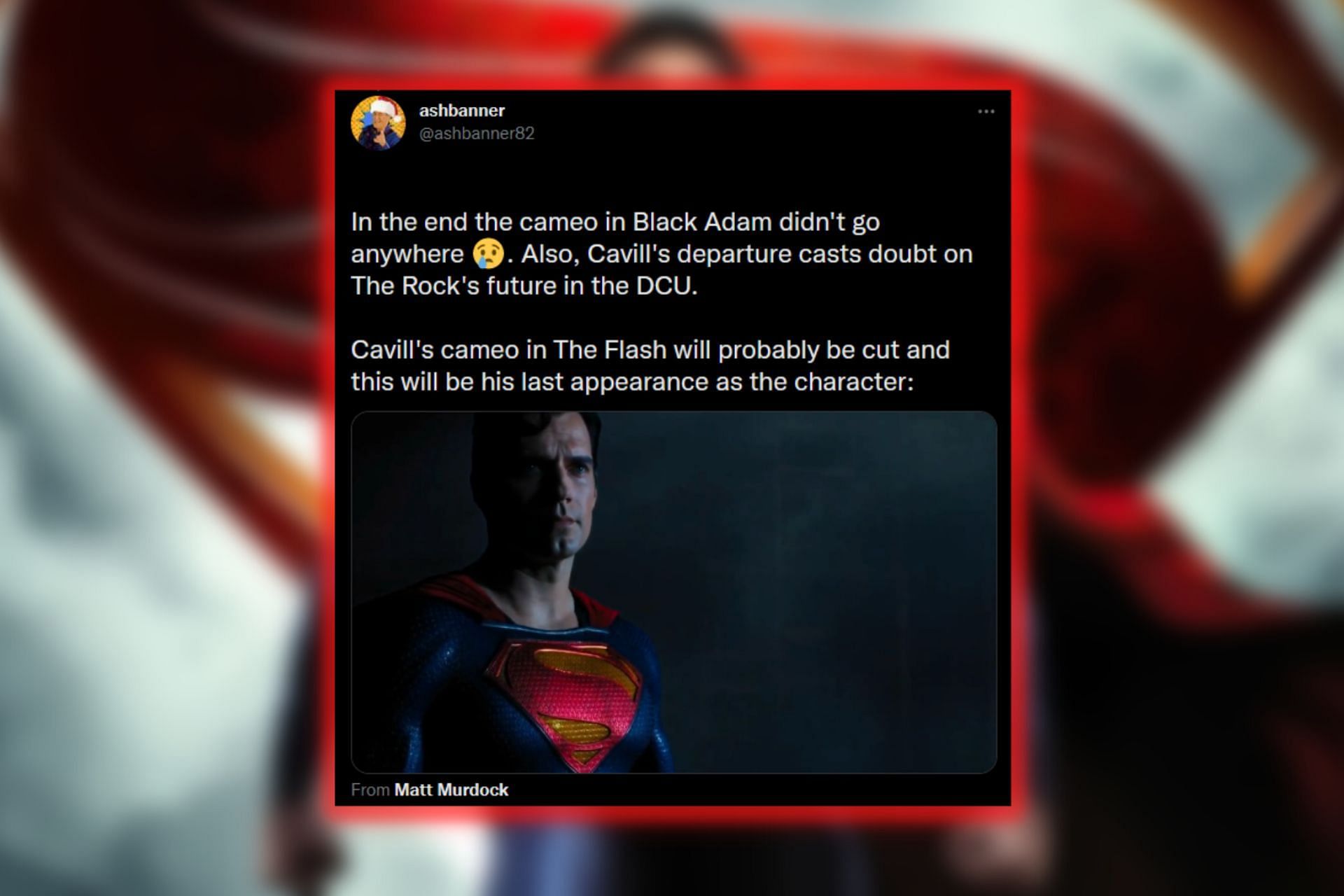 Looks like Henry Cavill's Superman is back in Black Adam