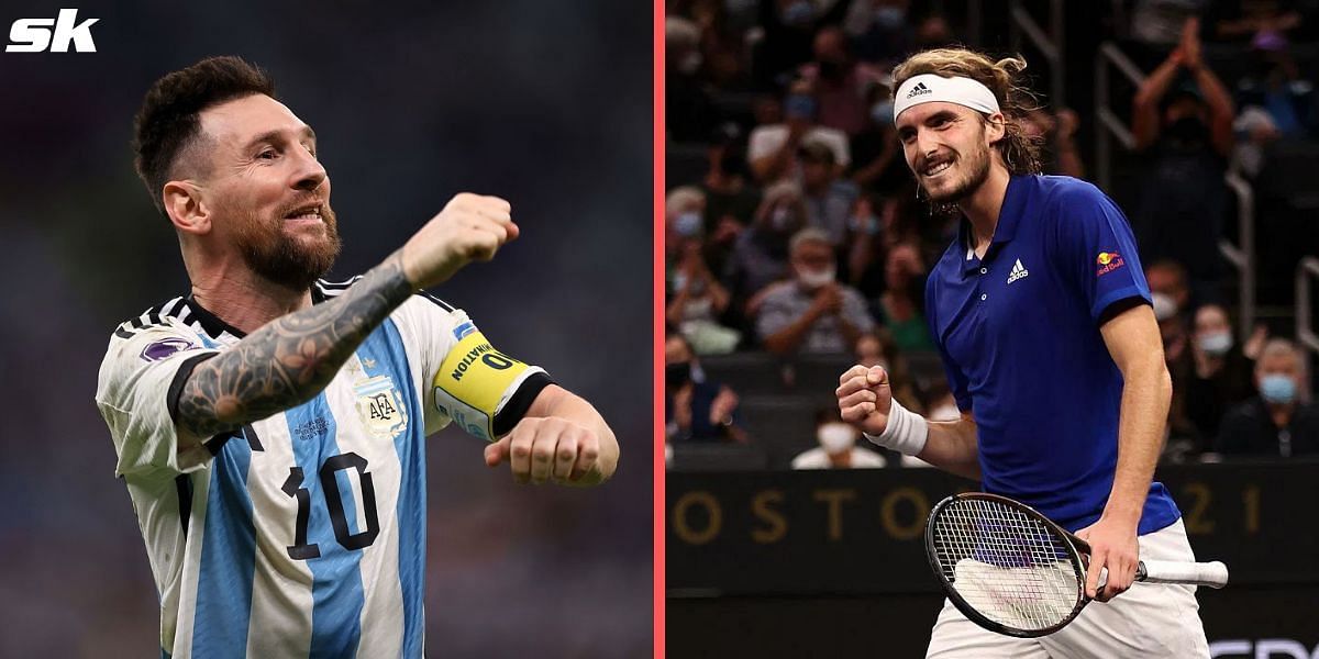 Stefanos Tsitsipas supports Lionel Messi