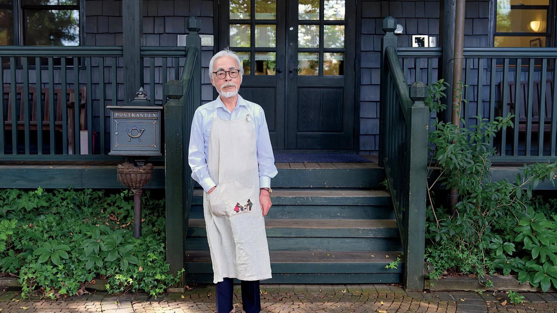 Hayao Miyazaki outside his atelier near Studio Ghibli (Image via Takahiro Kaneyama)