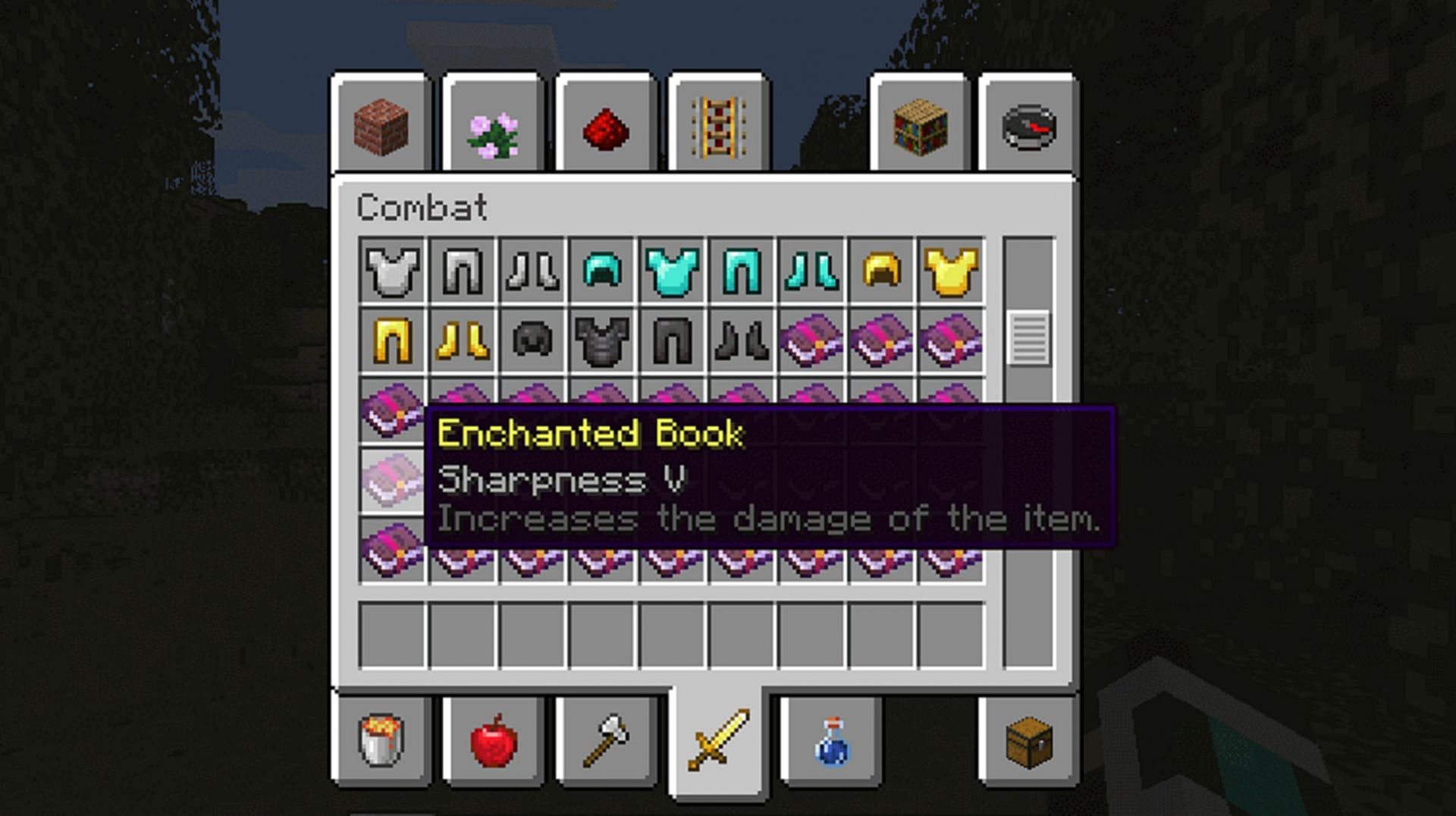 Enchantment Descriptions does as the title says, adds descriptions to explain in-game enchantments (Image via Darkhaxdev/CurseForge)